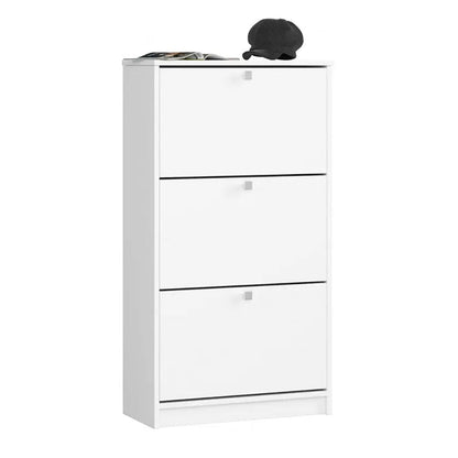 Dulap pantofar din 3 piese, alb