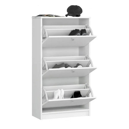 Dulap pantofar din 3 piese, alb