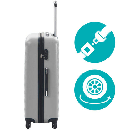 Set valiza de calatorie cu geanta cosmetica, in mai multe culori-gri