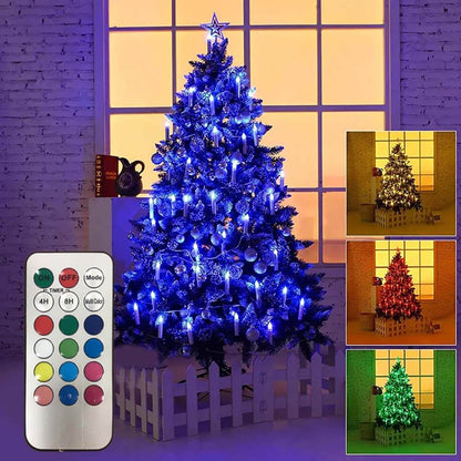 Wireless candle set, 30 pcs., with remote control, in several colors
